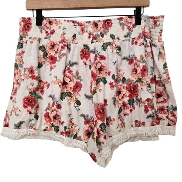 No Boundarie Fsloral Print Drawstring Shorts Size XXL - Picture 3 of 4